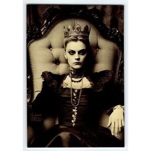 Halloween Gothic Queen Portrait 4x6 Glossy Photo Dark Costume Art